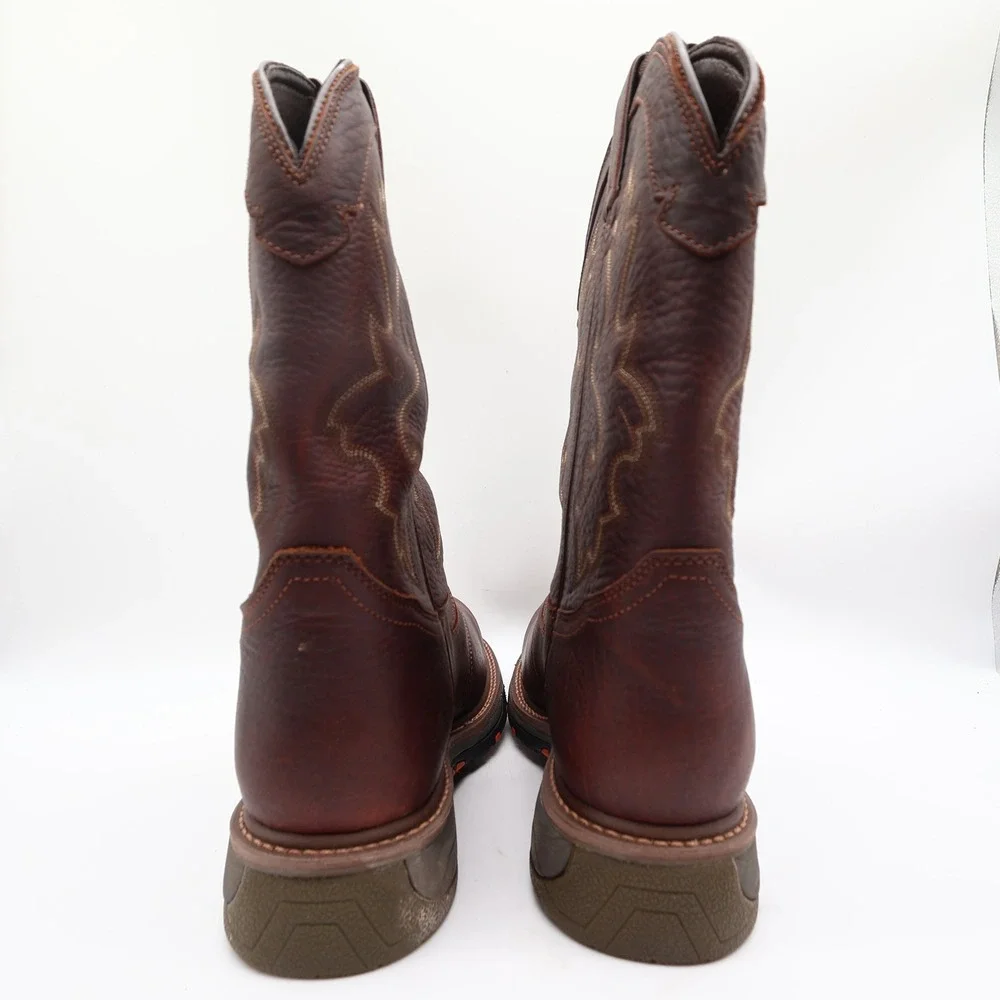 Double-H Modern Roper Work Boots Mens 12 D Brown Leather Composite Toe NIB